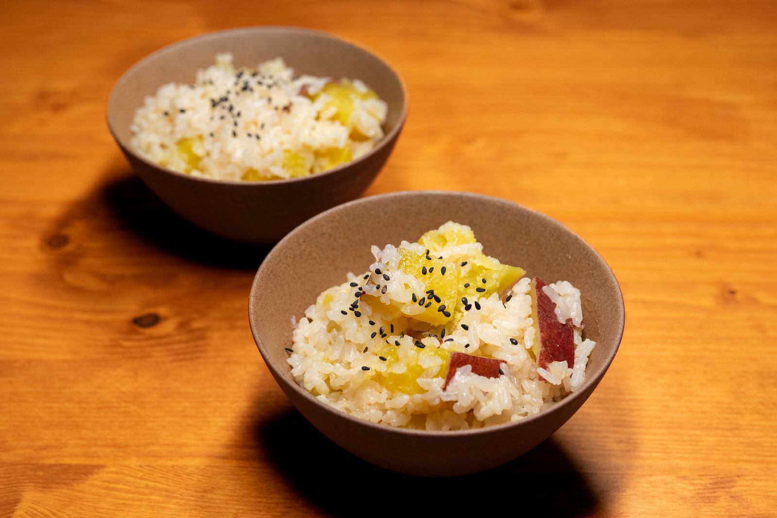 塩味のさつまいもご飯